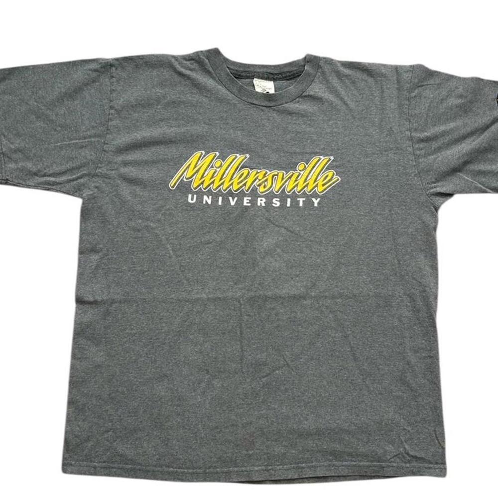 Vintage Millersville University Tshirt Mens Size L Gray USA Cotton Academia